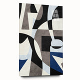 Geometric Abstract Paintings – Contemporary Blue & Gray Art