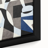 Geometric Abstract Paintings – Contemporary Blue & Gray Art