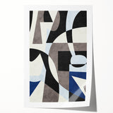 Geometric Abstract Paintings – Contemporary Blue & Gray Art