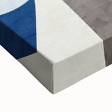 Geometric Abstract Paintings – Contemporary Blue & Gray Art