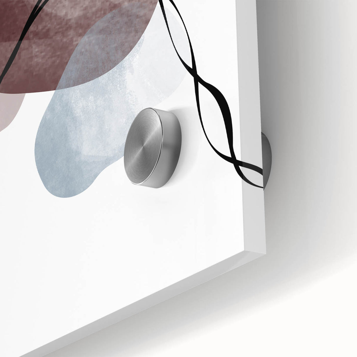 Framed Abstract Art for Sale - Soft Modern Shapes in Earth Tones