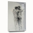 Abstract Figurative Wall Art – Emotional Monochrome Human Form