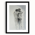 Abstract Figurative Wall Art – Emotional Monochrome Human Form