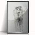 Abstract Figurative Wall Art – Emotional Monochrome Human Form