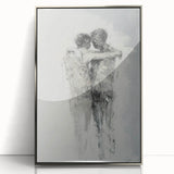 Abstract Figurative Wall Art – Emotional Monochrome Human Form