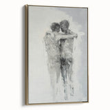 Abstract Figurative Wall Art – Emotional Monochrome Human Form