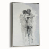 Abstract Figurative Wall Art – Emotional Monochrome Human Form