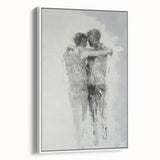 Abstract Figurative Wall Art – Emotional Monochrome Human Form