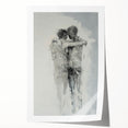 Abstract Figurative Wall Art – Emotional Monochrome Human Form