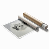 Abstract Figurative Wall Art – Emotional Monochrome Human Form