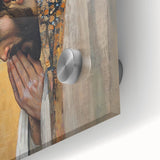 Elegant Figurative Wall Decor – Gold Accented Spiritual Portrait Art