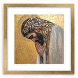 Elegant Figurative Wall Decor – Gold Accented Spiritual Portrait Art