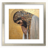 Elegant Figurative Wall Decor – Gold Accented Spiritual Portrait Art