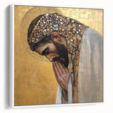 Elegant Figurative Wall Decor – Gold Accented Spiritual Portrait Art