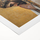 Elegant Figurative Wall Decor – Gold Accented Spiritual Portrait Art