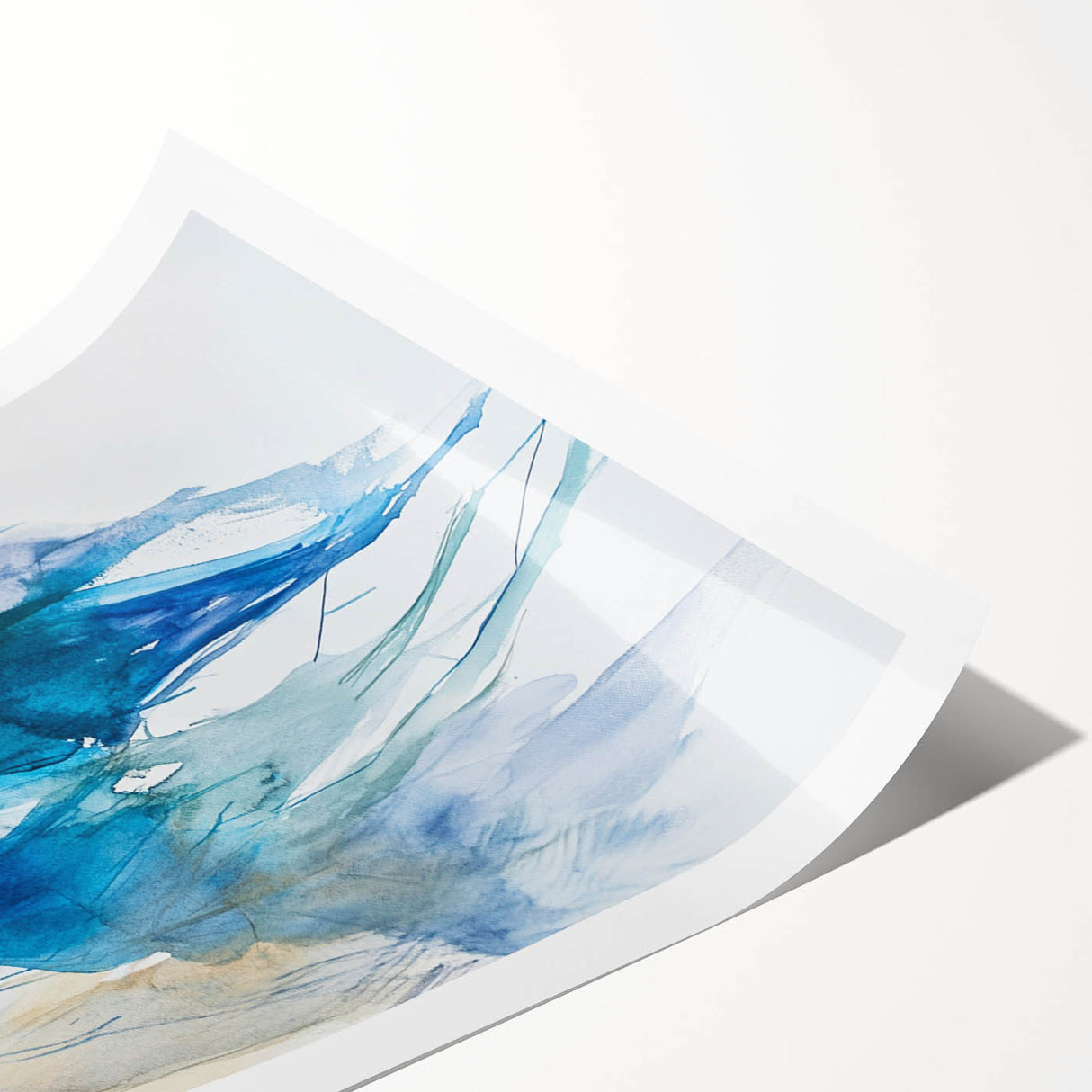 Contemporary Figurative Canvas Art – Ethereal Blue Watercolor Design
