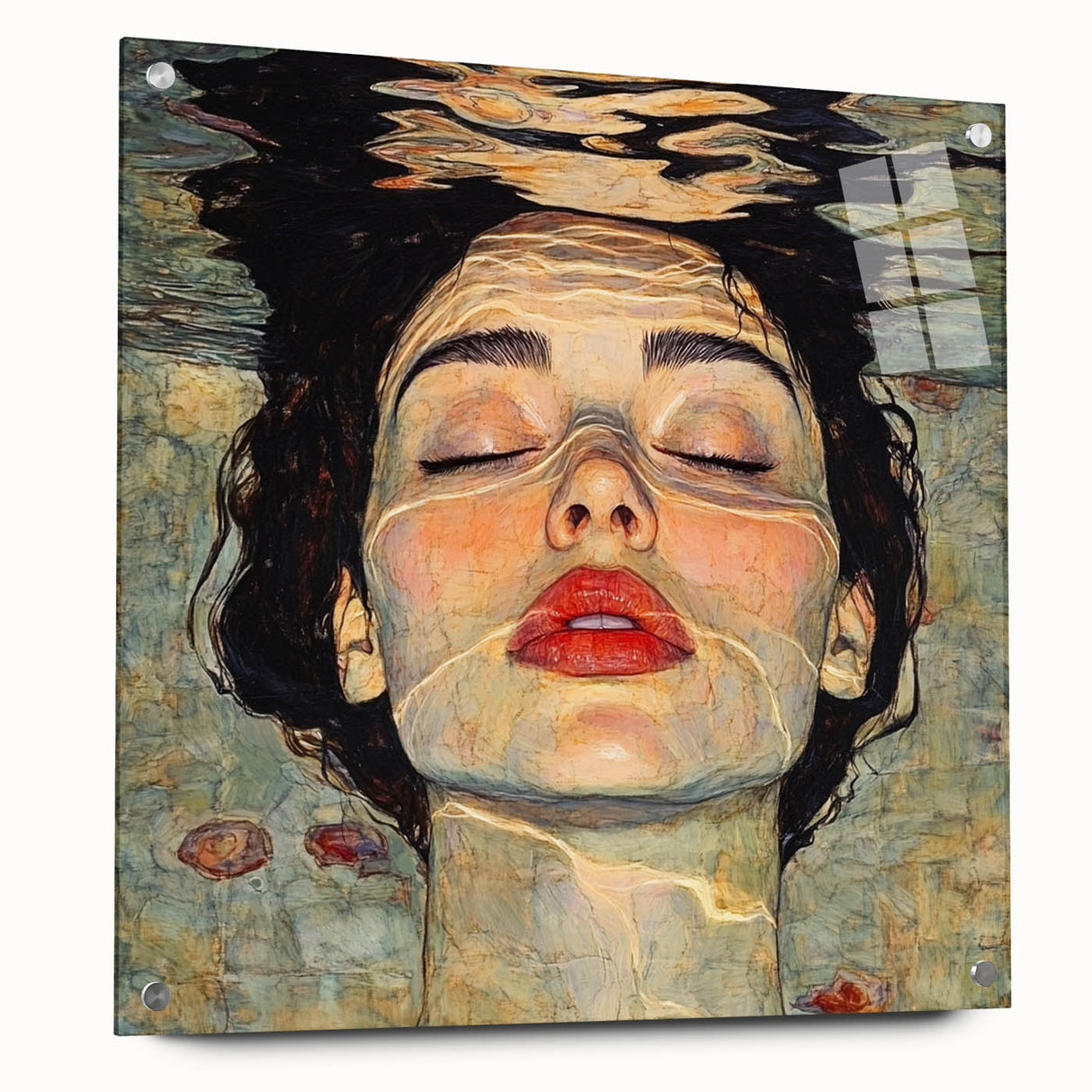 Unique Abstract Human Form Artwork – Serene Water Reflection Art