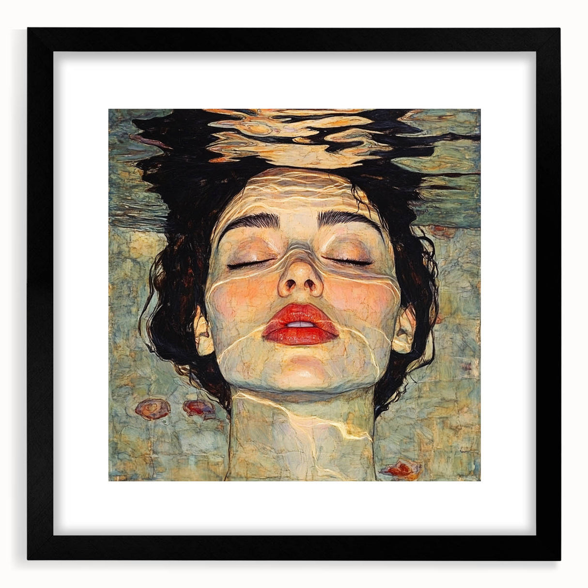 Unique Abstract Human Form Artwork – Serene Water Reflection Art