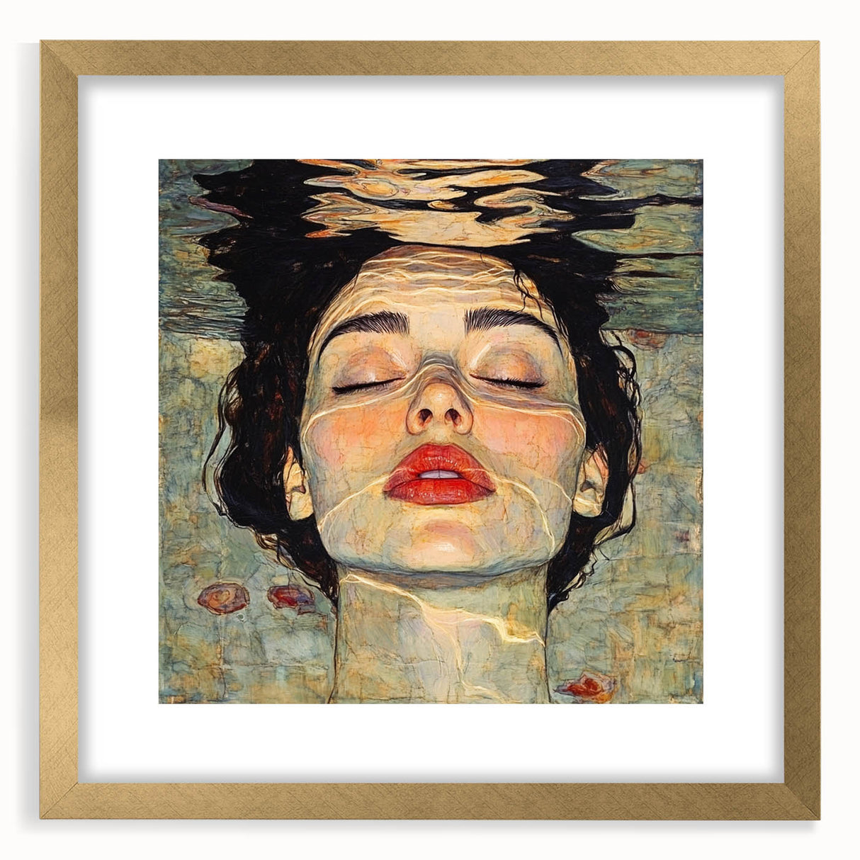 Unique Abstract Human Form Artwork – Serene Water Reflection Art