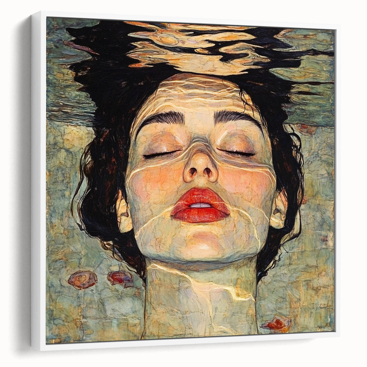 Unique Abstract Human Form Artwork – Serene Water Reflection Art