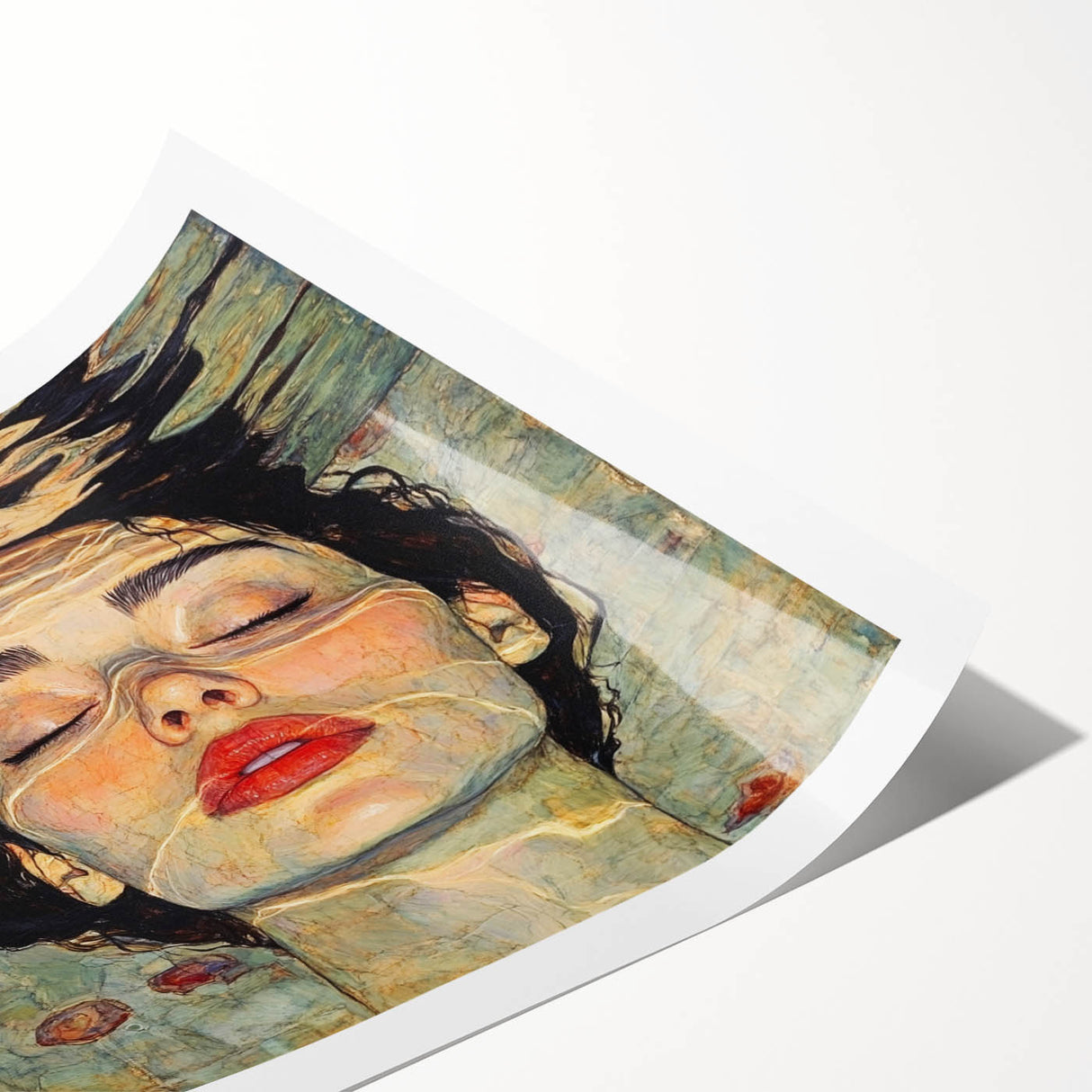 Unique Abstract Human Form Artwork – Serene Water Reflection Art