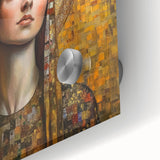 Elegant Figurative Wall Decor – Gold-Toned Sacred Portrait Art