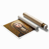 Elegant Figurative Wall Decor – Gold-Toned Sacred Portrait Art