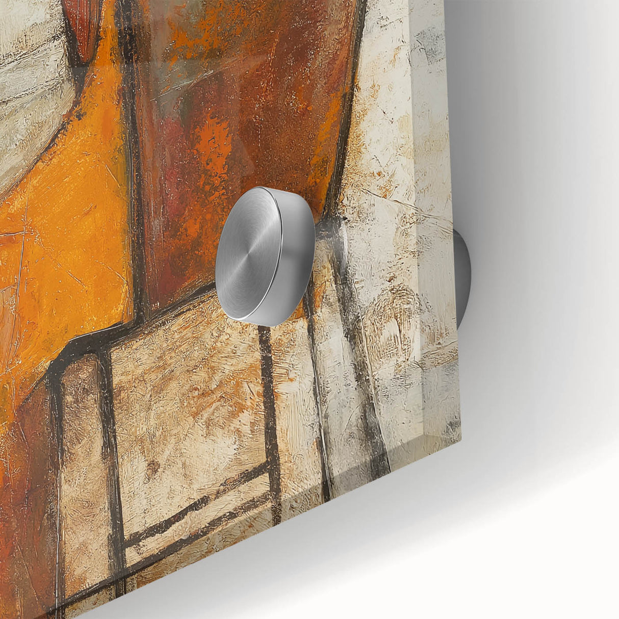 Figurative Abstract Art Prints – Minimalist Textured Seated Portrait