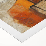 Figurative Abstract Art Prints – Minimalist Textured Seated Portrait