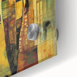 Modern Abstract Figure Paintings – Geometric Human Silhouette Art