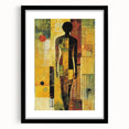 Modern Abstract Figure Paintings – Geometric Human Silhouette Art