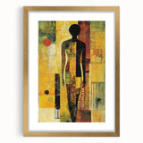 Modern Abstract Figure Paintings – Geometric Human Silhouette Art