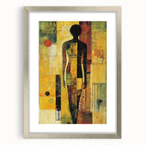 Modern Abstract Figure Paintings – Geometric Human Silhouette Art