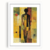 Modern Abstract Figure Paintings – Geometric Human Silhouette Art