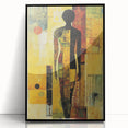 Modern Abstract Figure Paintings – Geometric Human Silhouette Art