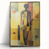 Modern Abstract Figure Paintings – Geometric Human Silhouette Art