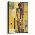 Modern Abstract Figure Paintings – Geometric Human Silhouette Art