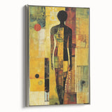 Modern Abstract Figure Paintings – Geometric Human Silhouette Art