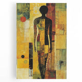 Modern Abstract Figure Paintings – Geometric Human Silhouette Art