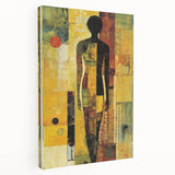 Modern Abstract Figure Paintings – Geometric Human Silhouette Art