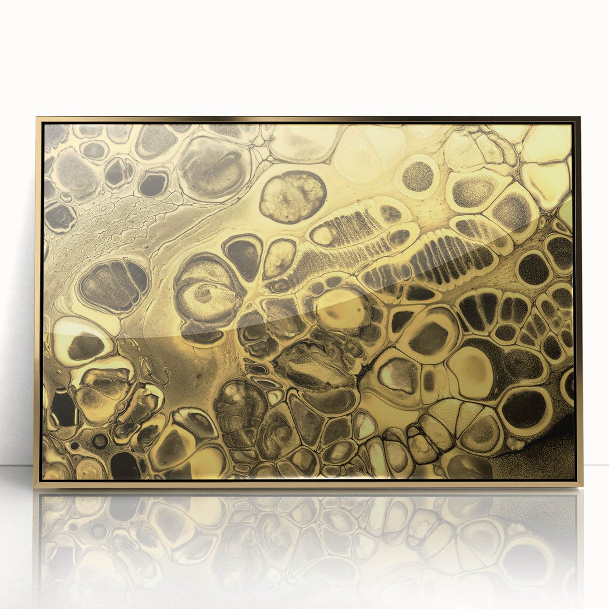 Luxury Gold Fluid Art – Elegant Black & Gold Abstract Canvas