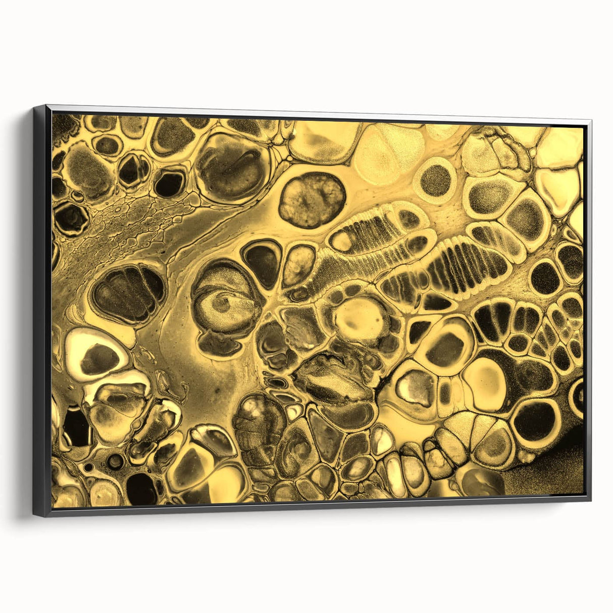 Luxury Gold Fluid Art – Elegant Black & Gold Abstract Canvas