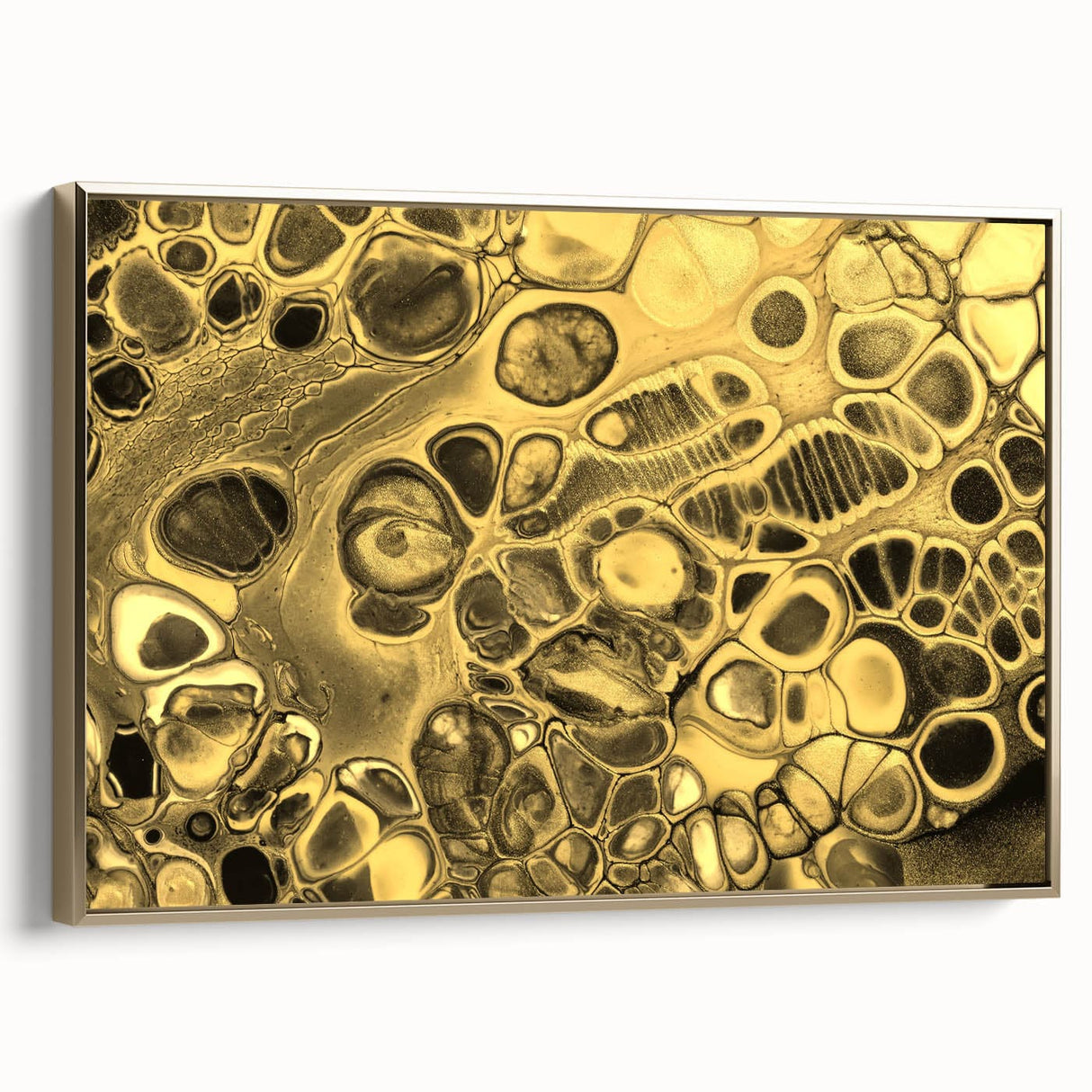 Luxury Gold Fluid Art – Elegant Black & Gold Abstract Canvas