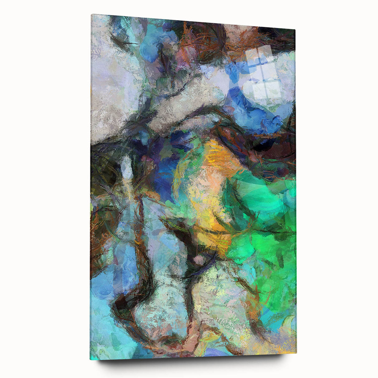 Modern Abstract Canvas Prints – Dreamlike Face in Earth Tones