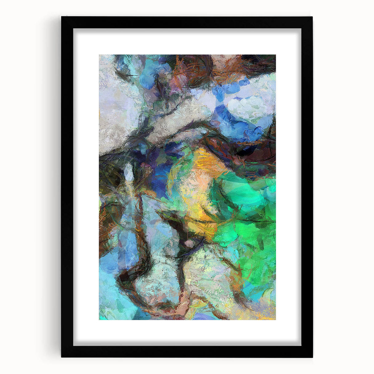 Modern Abstract Canvas Prints – Dreamlike Face in Earth Tones