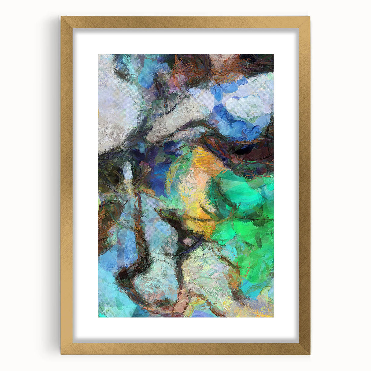 Modern Abstract Canvas Prints – Dreamlike Face in Earth Tones