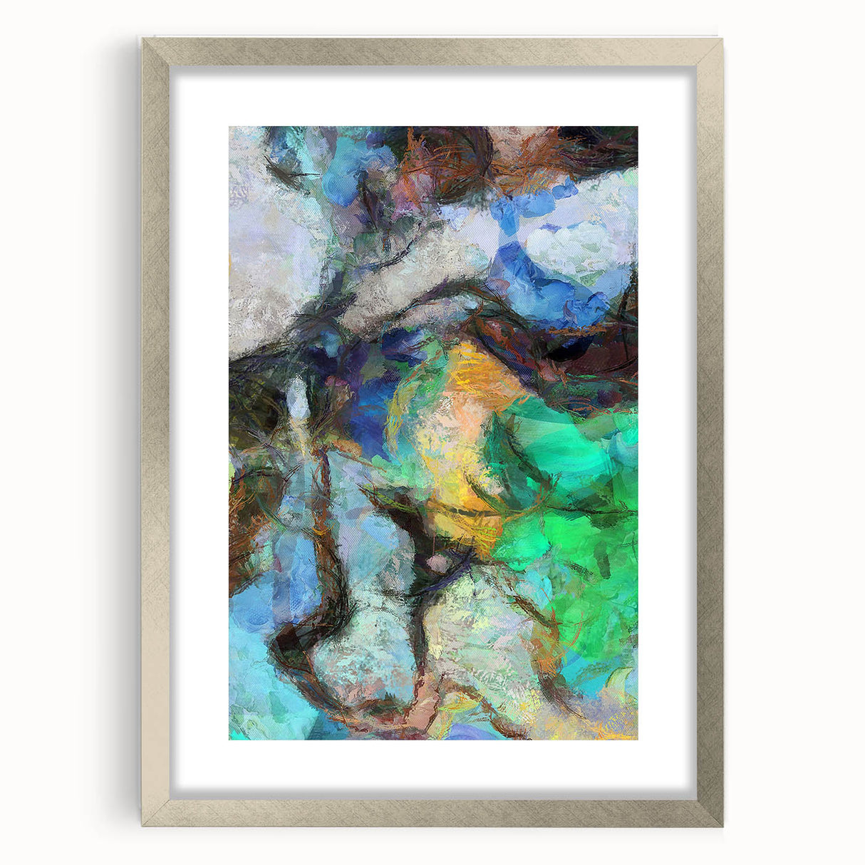 Modern Abstract Canvas Prints – Dreamlike Face in Earth Tones