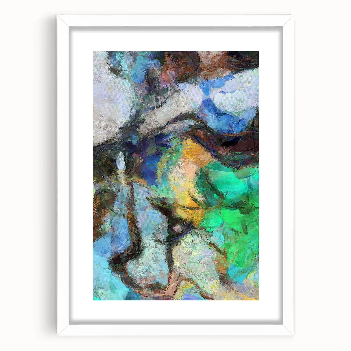 Modern Abstract Canvas Prints – Dreamlike Face in Earth Tones