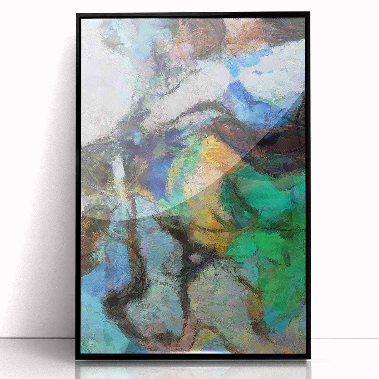 Modern Abstract Canvas Prints – Dreamlike Face in Earth Tones