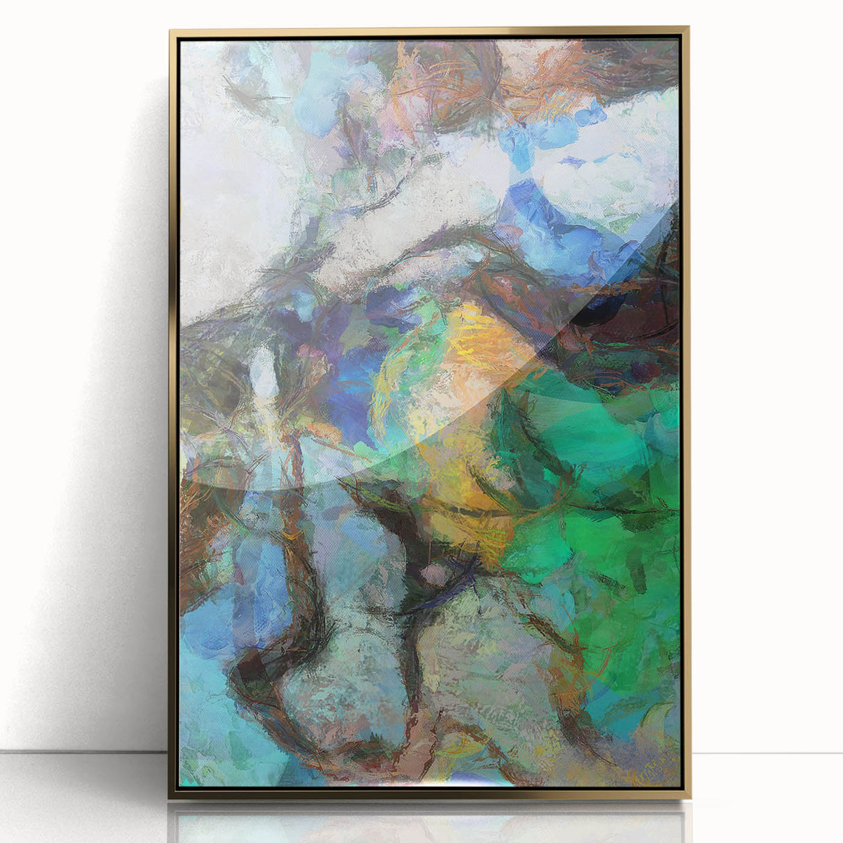Modern Abstract Canvas Prints – Dreamlike Face in Earth Tones